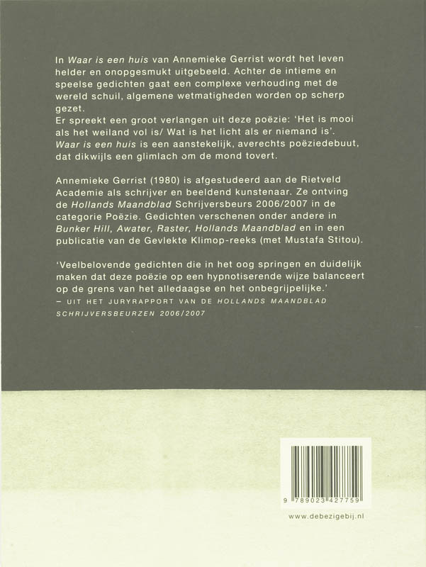 Achterkant van Waar is een huis