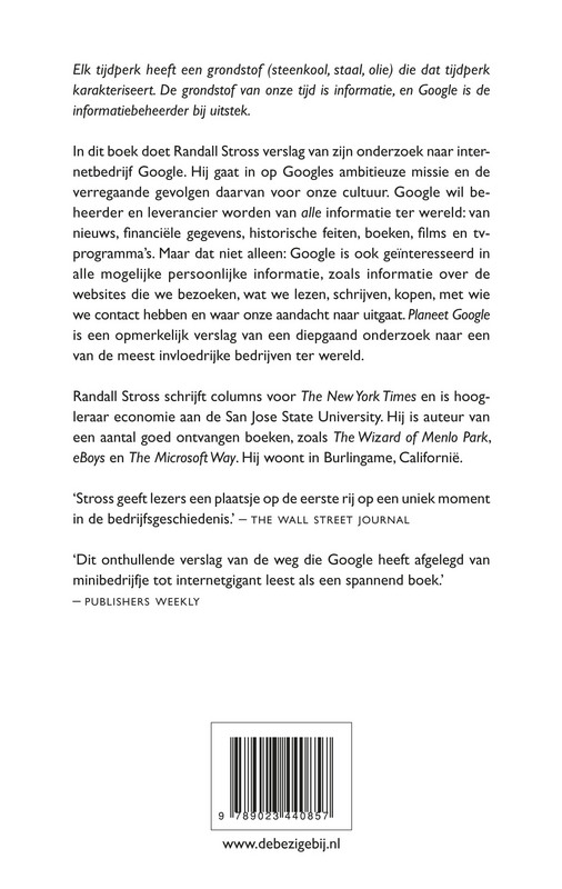 Achterkant van Planeet Google
