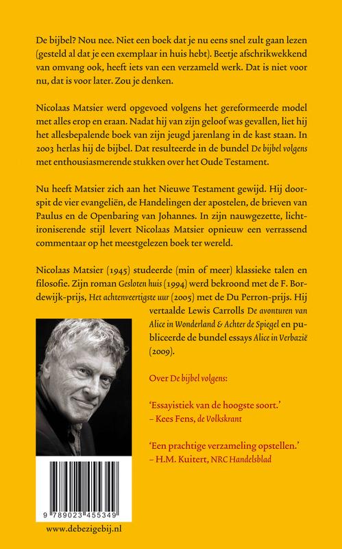 Achterkant van Het evangelie volgens Nicolaas Matsier