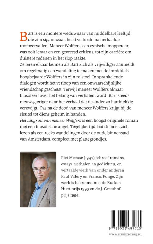 Achterkant van Het labyrint van meneer Wolffers