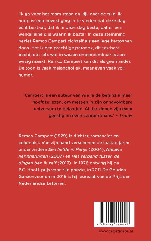 Achterkant van Vandaag ben ik een lege kartonnen doos