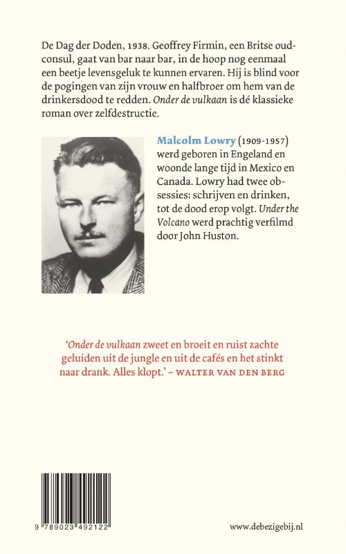Achterkant van Onder de vulkaan