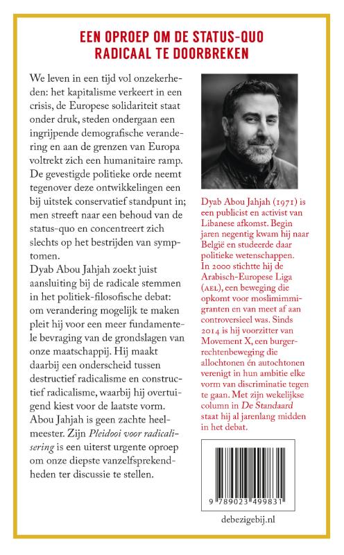 Achterkant van Pleidooi voor radicalisering