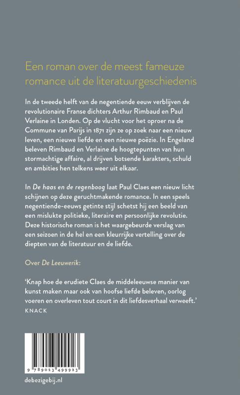 Achterkant van De haas en de regenboog