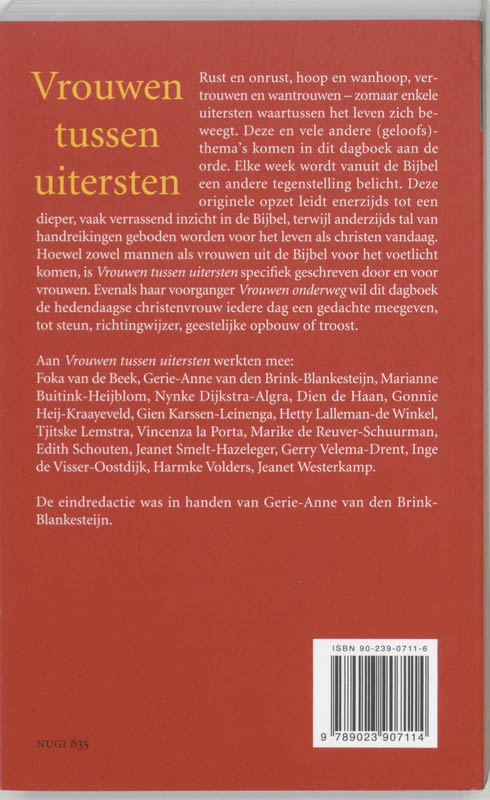 Achterkant van Vrouwen tussen uitersten