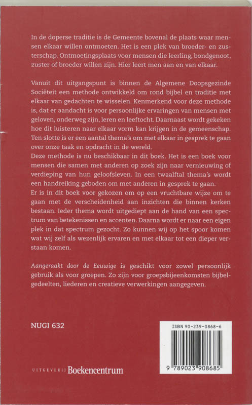 Achterkant van Aangeraakt door de Eeuwige