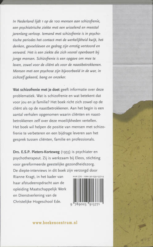 Achterkant van Wat schizofrenie met je doet