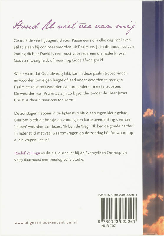 Achterkant van Houd U niet ver van mij