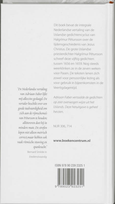 Achterkant van Passiepsalmen