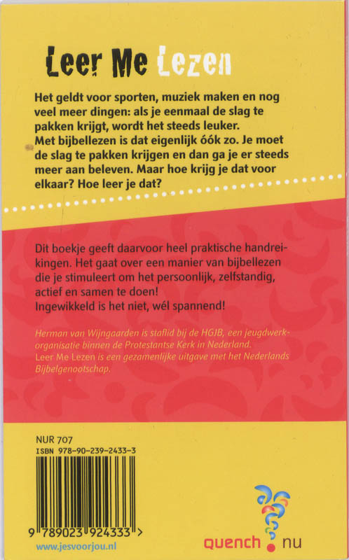 Achterkant van Leer me lezen