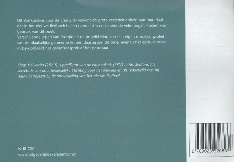 Achterkant van Een nieuw lied