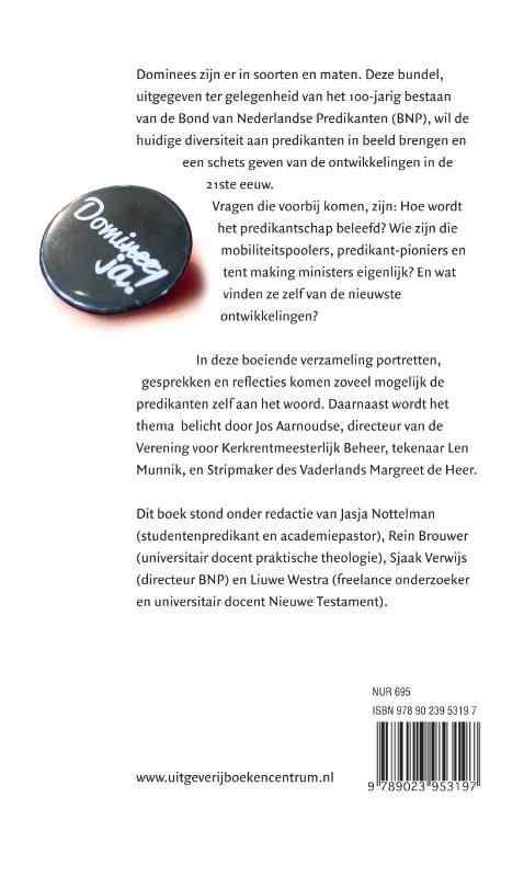 Achterkant van Preektijgers, pastores, pioniers