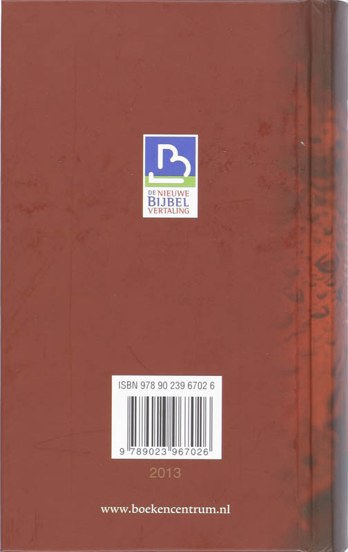Achterkant van Bijbelliedboek