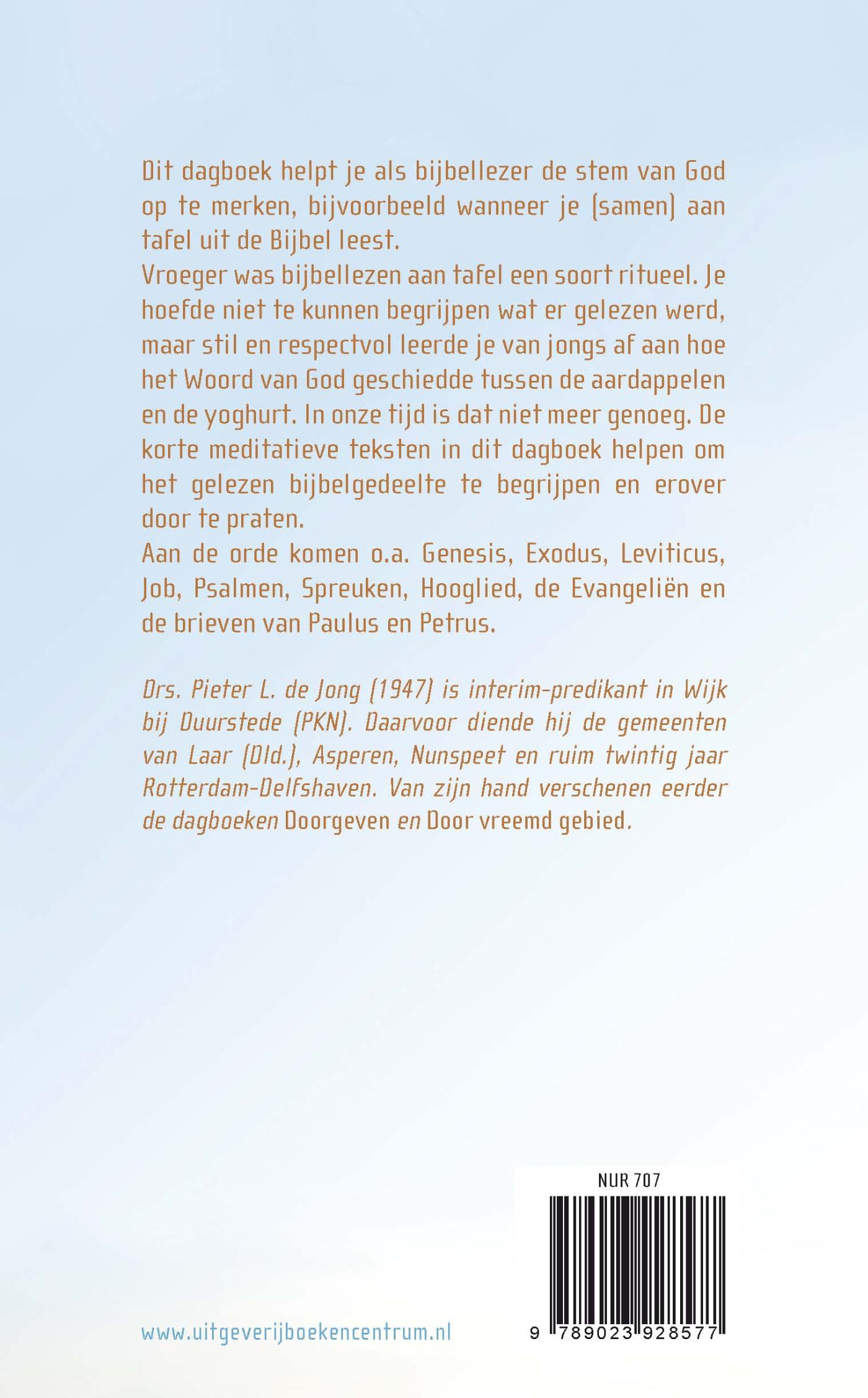 Achterkant van Zijn roepstem horen