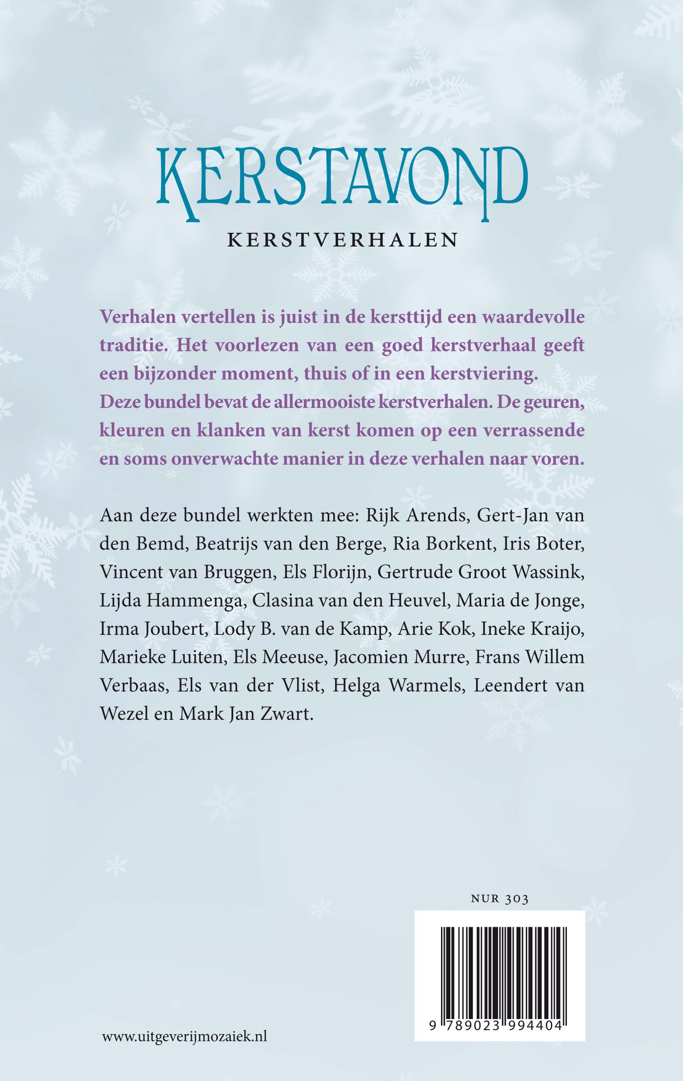 Achterkant van Kerstavond