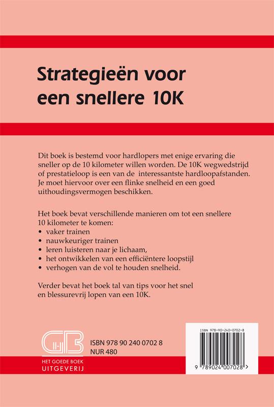 Achterkant van Strategieen voor een snellere 10k