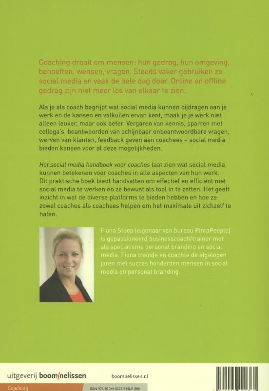 Achterkant van Het social media handboek voor coaches
