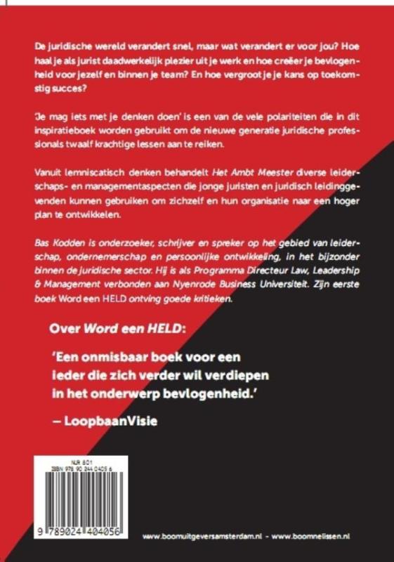 Achterkant van Het ambt meester