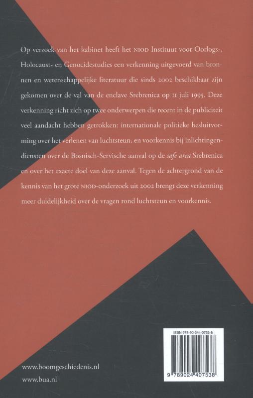 Achterkant van De val van Srebrenica
