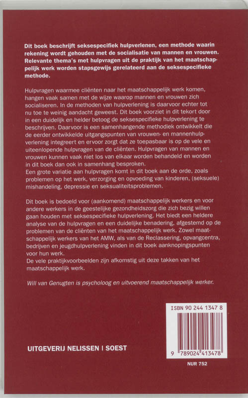 Achterkant van Seksespecifiek hulpverlenen