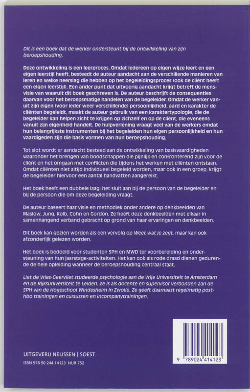 Achterkant van Weet wat je doet