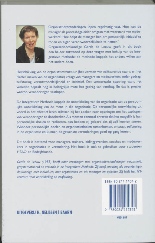 Achterkant van Ontwikkelen van zelfsturing in organisaties