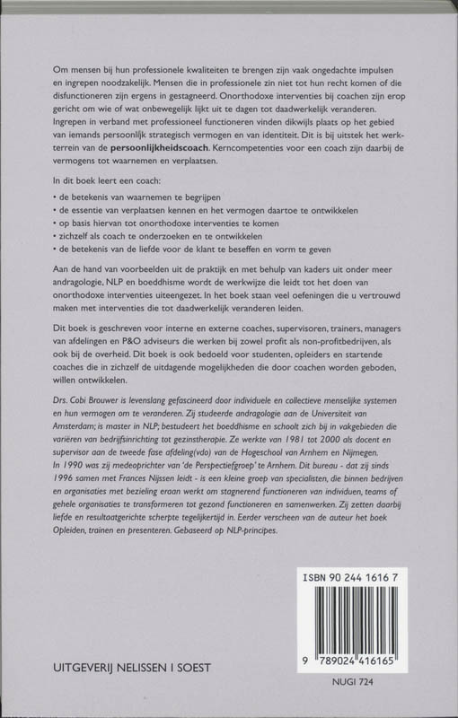 Achterkant van Onorthodoxe interventies bij coachen
