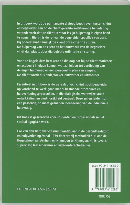Achterkant van Dialoog aan de basis van zelfsturing