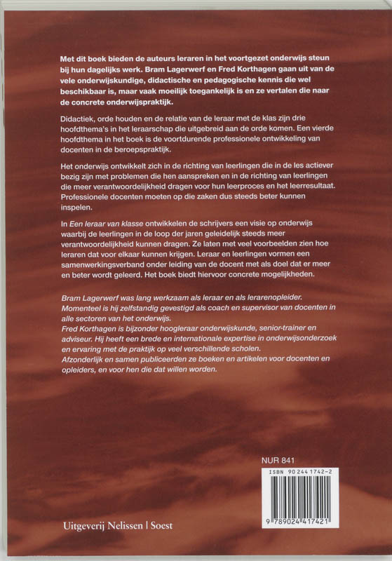 Achterkant van Een leraar van klasse