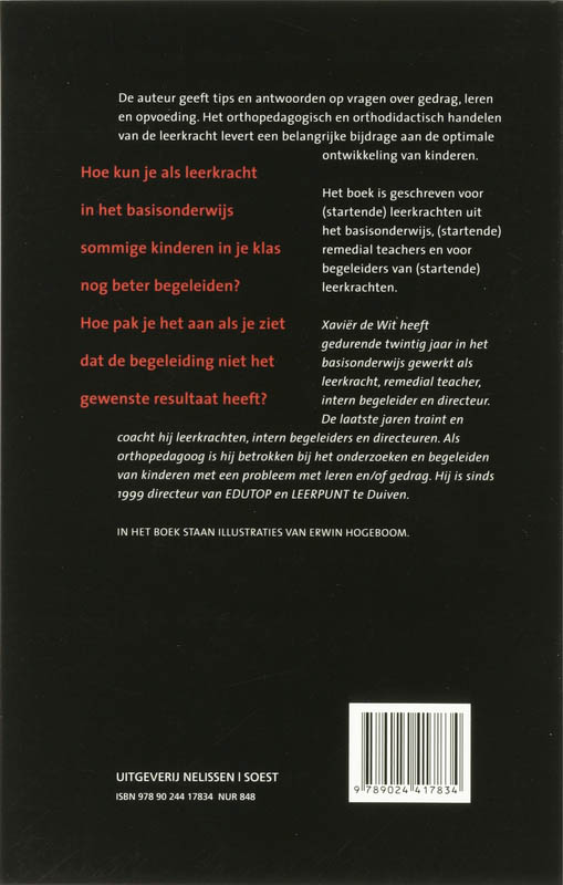 Achterkant van Orthopedagogisch en orthodidactisch handelen in het onderwijs