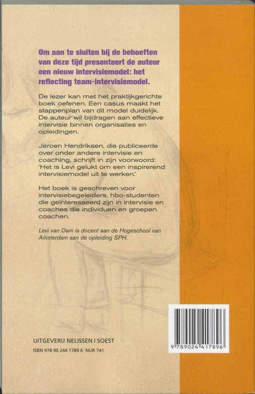 Achterkant van Het reflecting team intervisiemodel