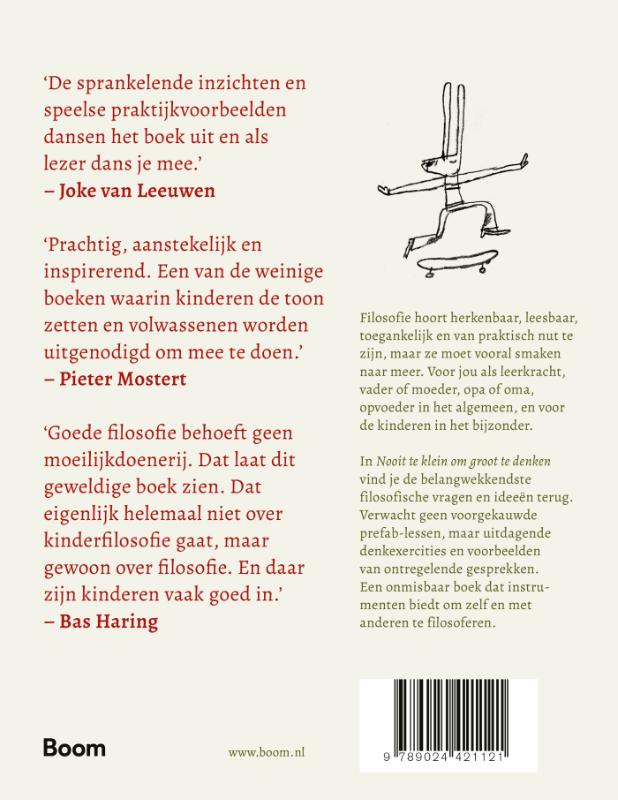 Achterkant van Nooit te klein om groot te denken