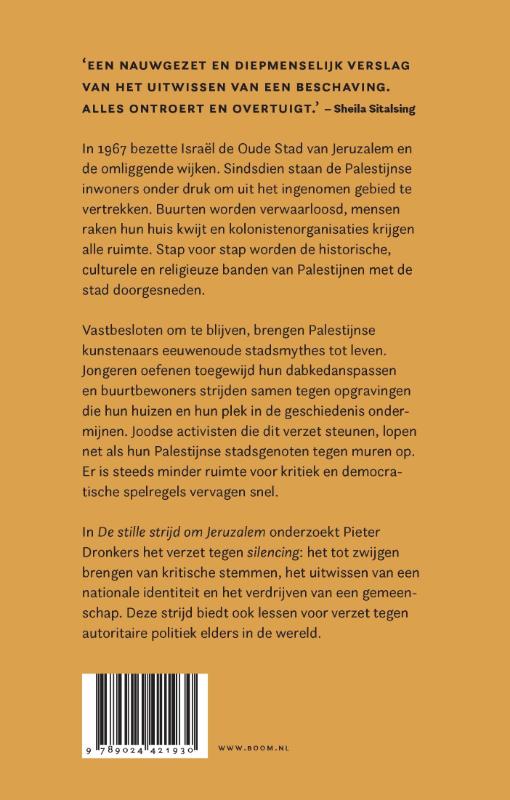 Achterkant van De stille strijd om Jeruzalem