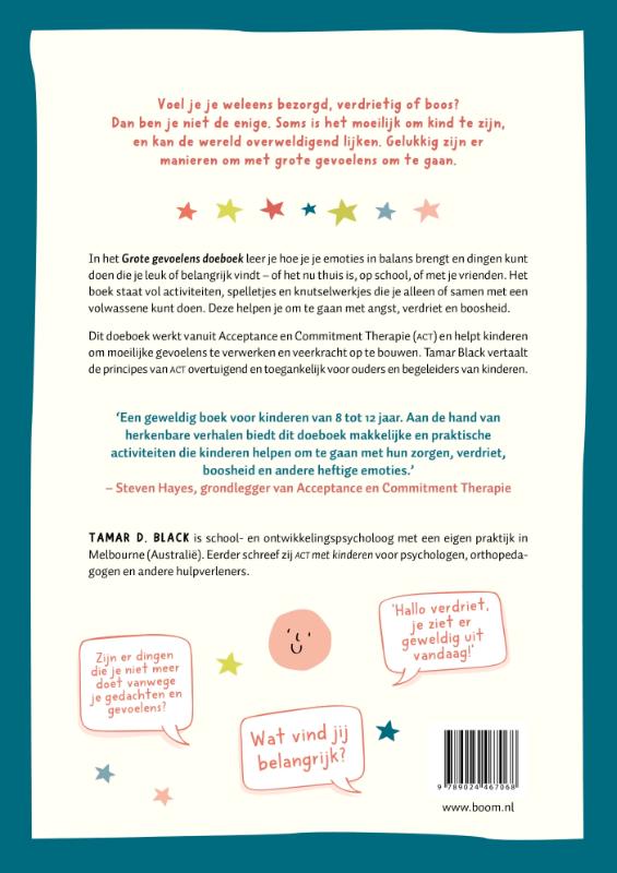 Achterkant van Grote gevoelens doeboek