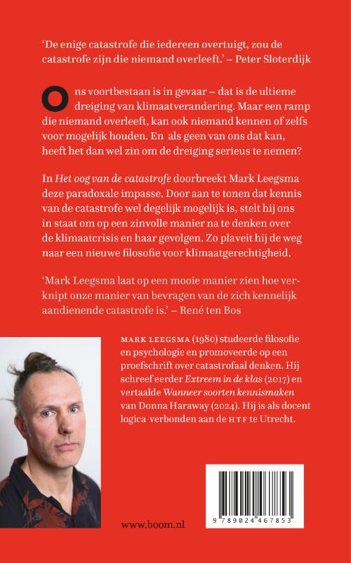Achterkant van Het oog van de catastrofe