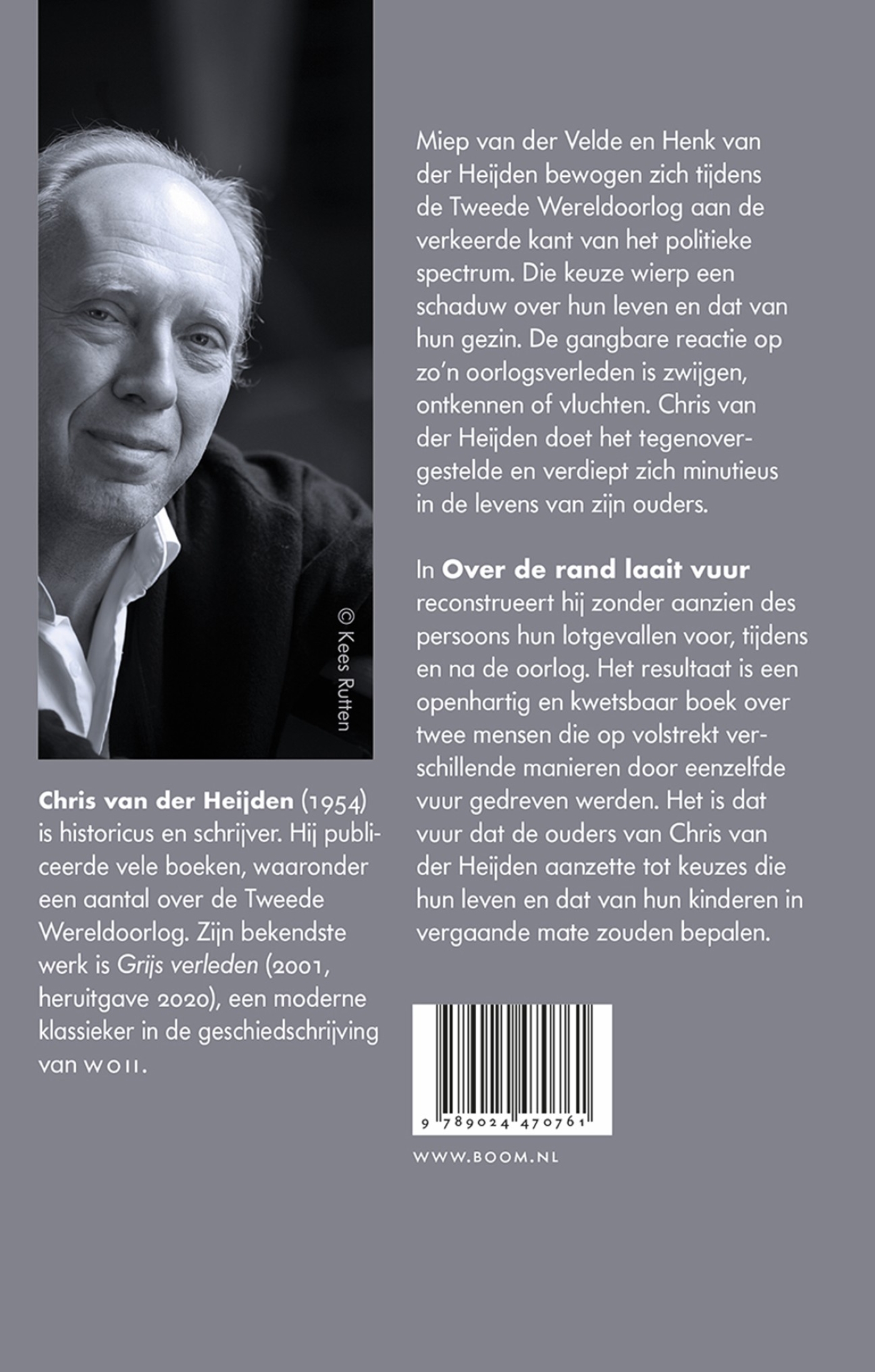 Achterkant van Over de rand laait vuur
