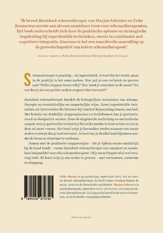 Achterkant van Basisboek schematherapie