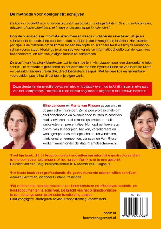 Achterkant van De kracht van het piramideprincipe
