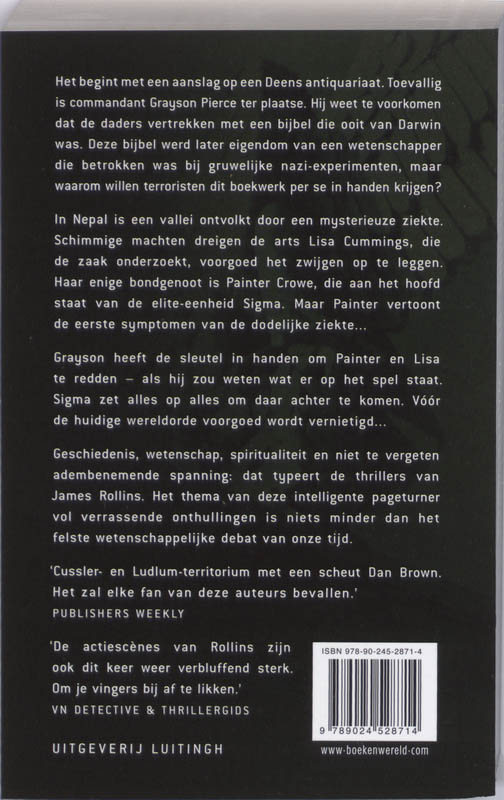 Achterkant van De zwarte orde