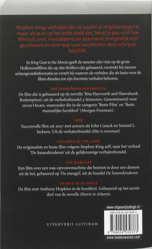 Achterkant van King goes to the movies