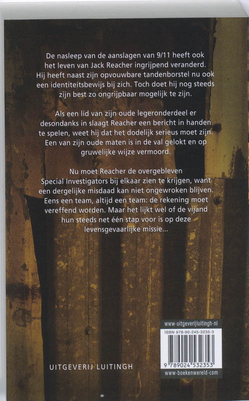 Achterkant van De rekening