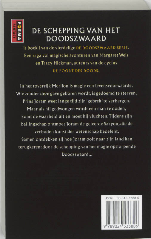 Achterkant van De schepping van het doodszwaard