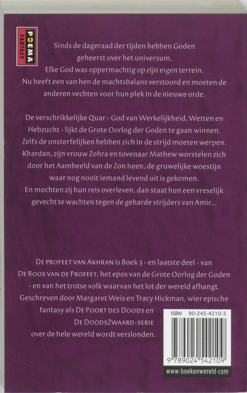 Achterkant van 3 Profeet van Akhran