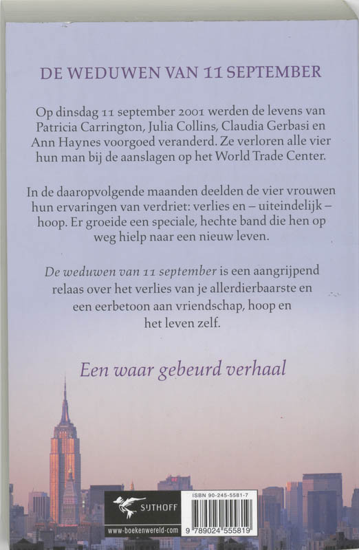 Achterkant van De weduwen van 11 september