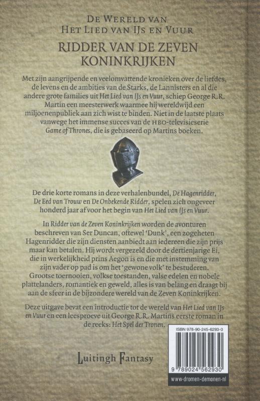 Achterkant van Ridder van de zeven koninkrijken