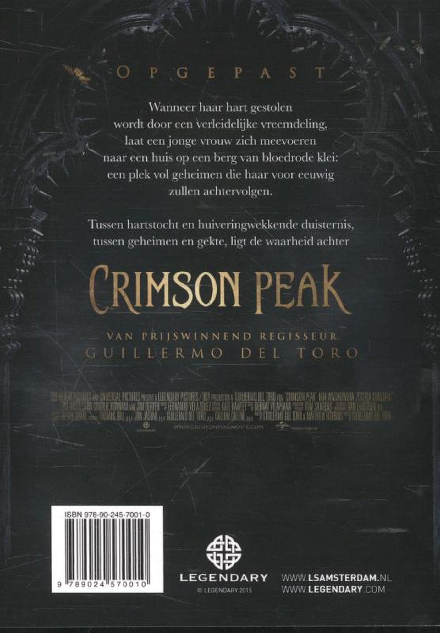 Achterkant van Crimson Peak