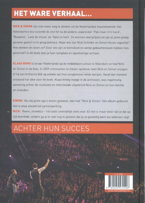Achterkant van 10 jaar Nick & Simon