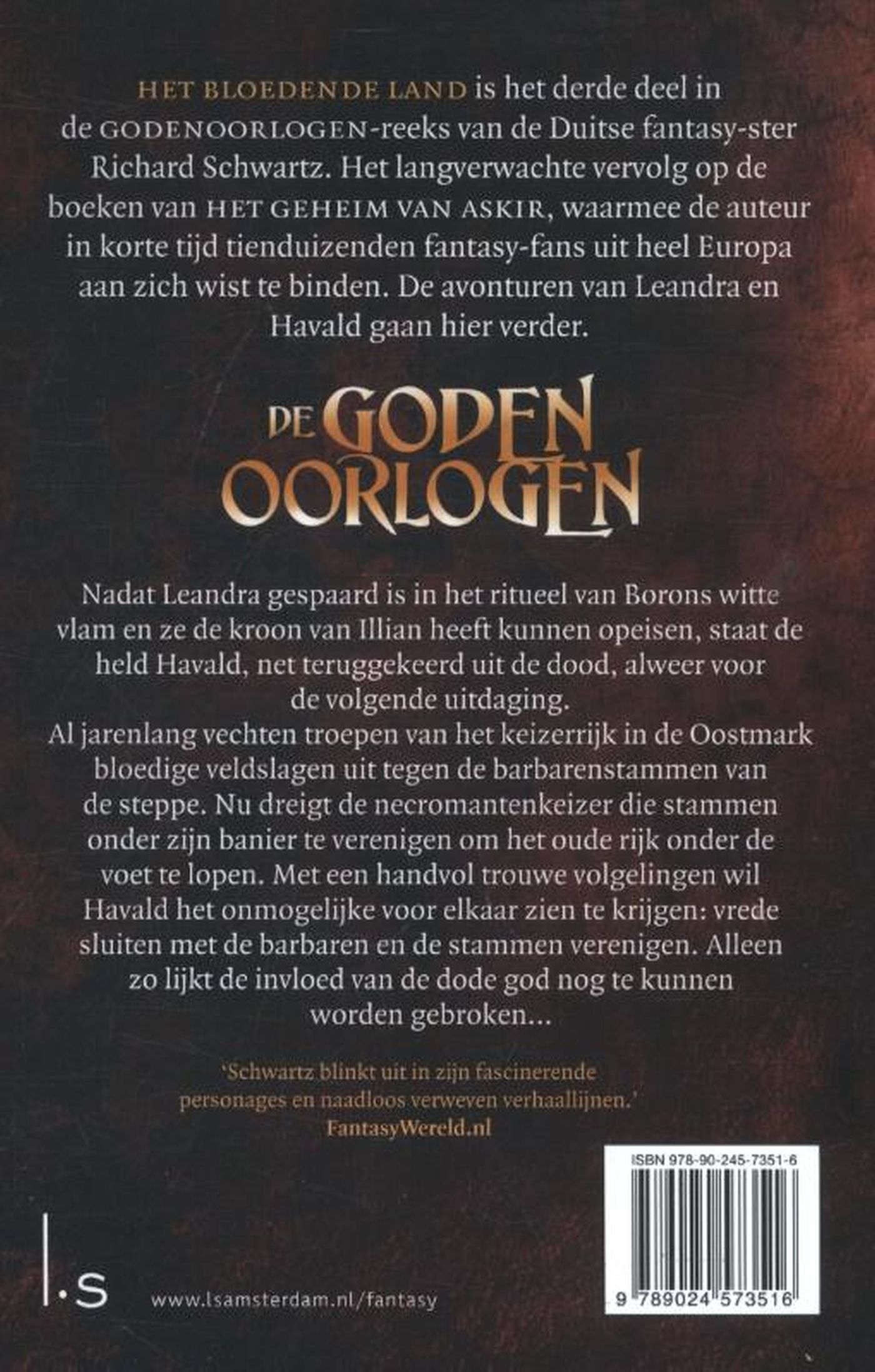 Achterkant van Het bloedende land