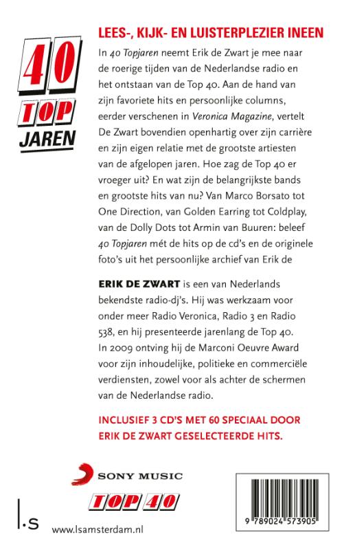 Achterkant van 40 Topjaren