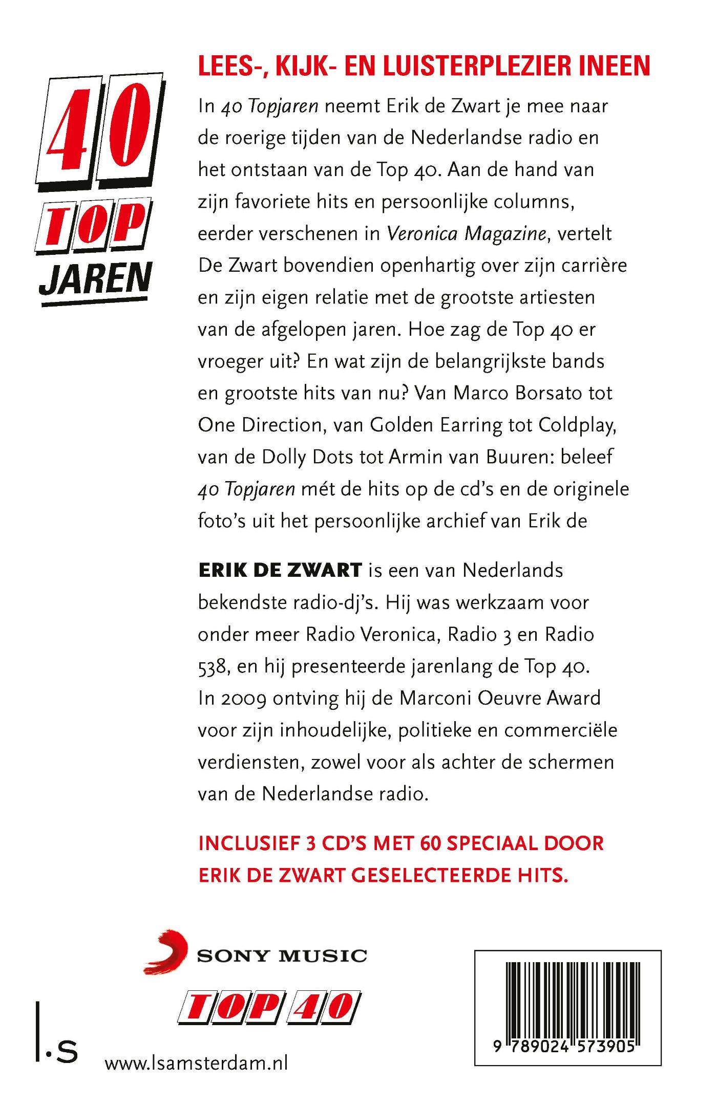 Achterkant van 40 Topjaren